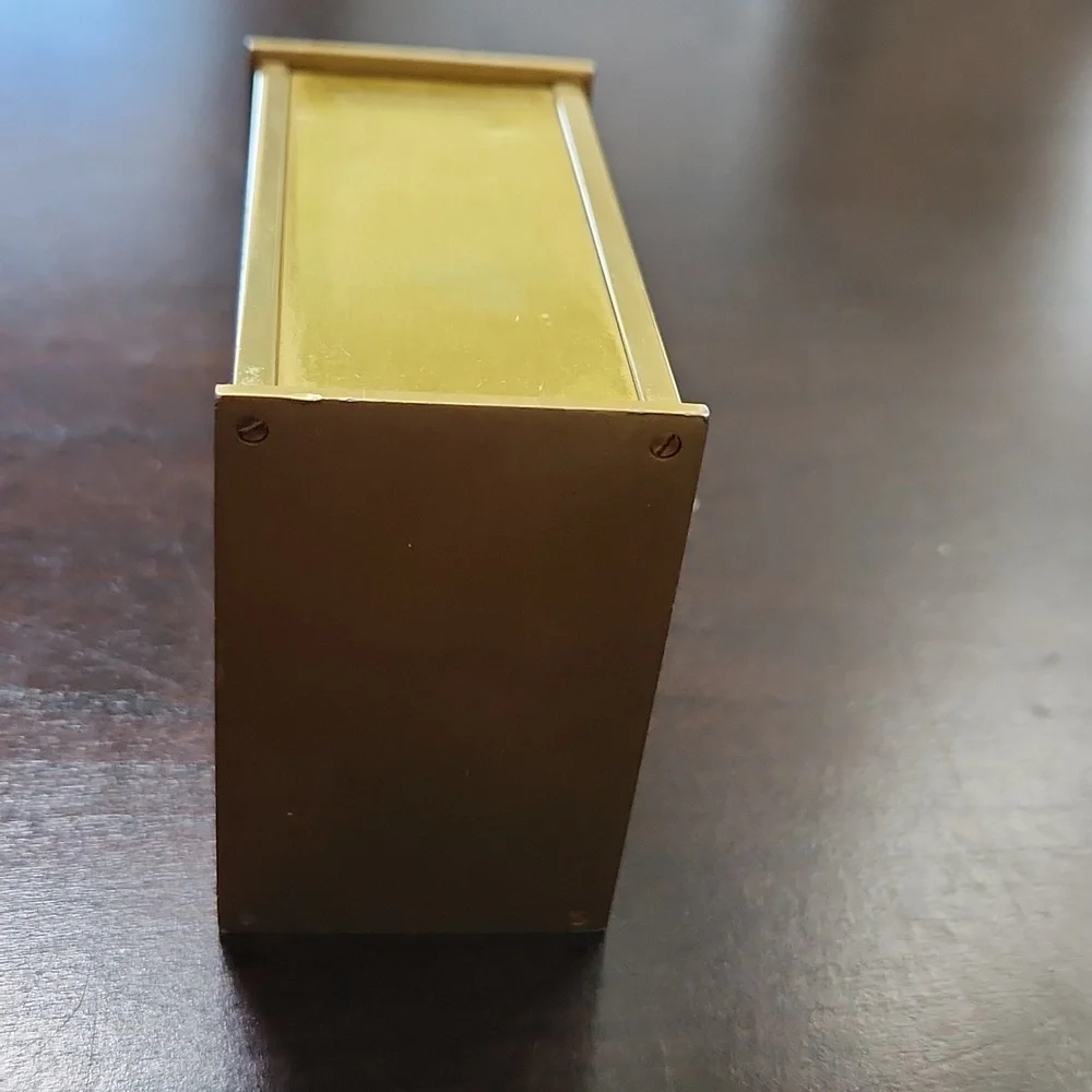 VINTAGE💛70’s PIERRE CARDIN Bedside/desk Quartz Alarm Clock Gold Tone - Picture 4 of 7